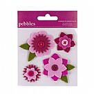 Purple flowers - Layered Felt Stickers